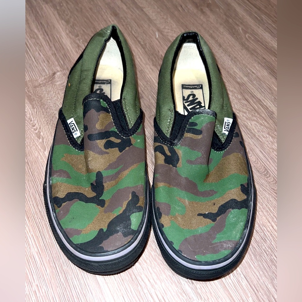 Camo slip-on vans
